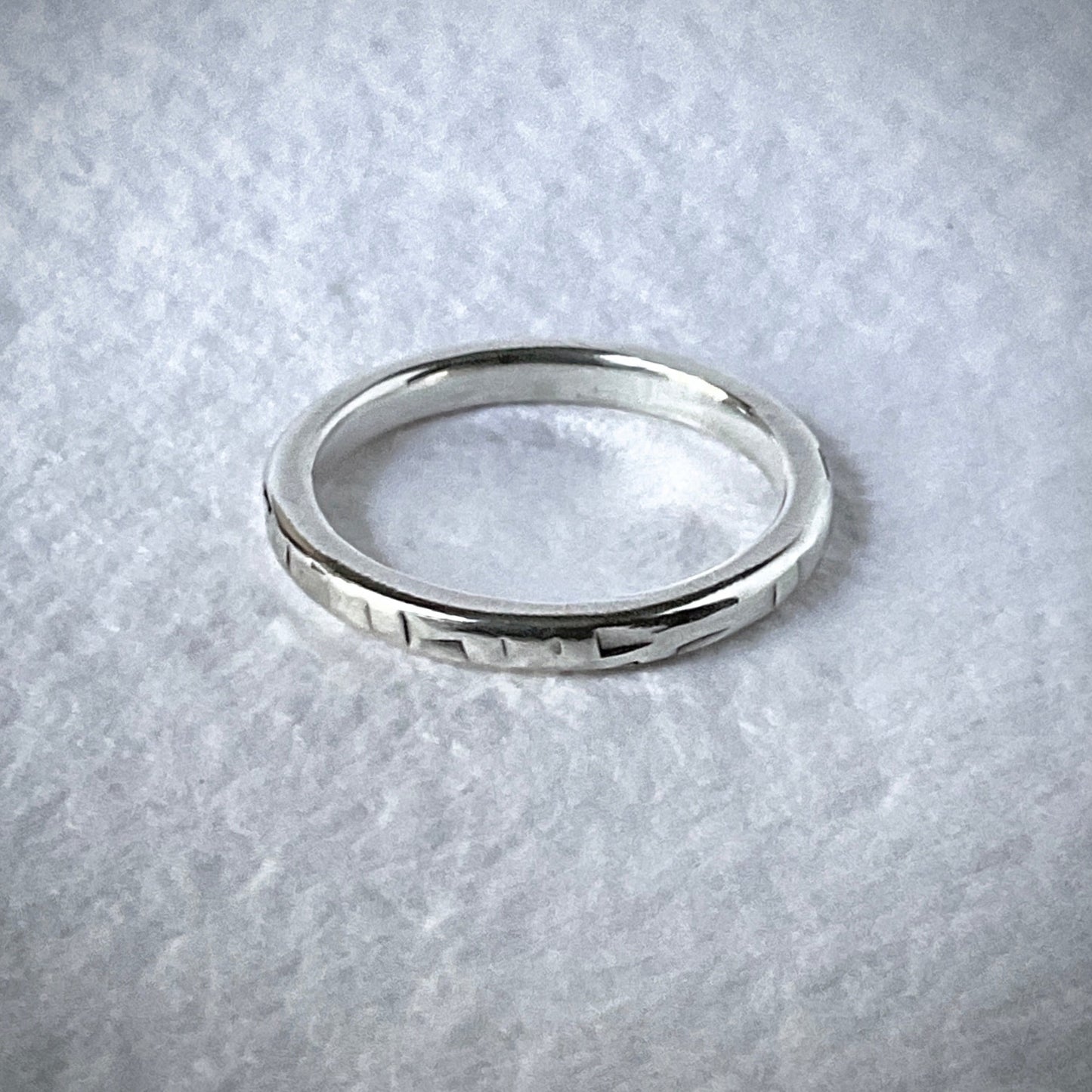 Chunky Stack Ring Bands in Sterling Silver, 8mm