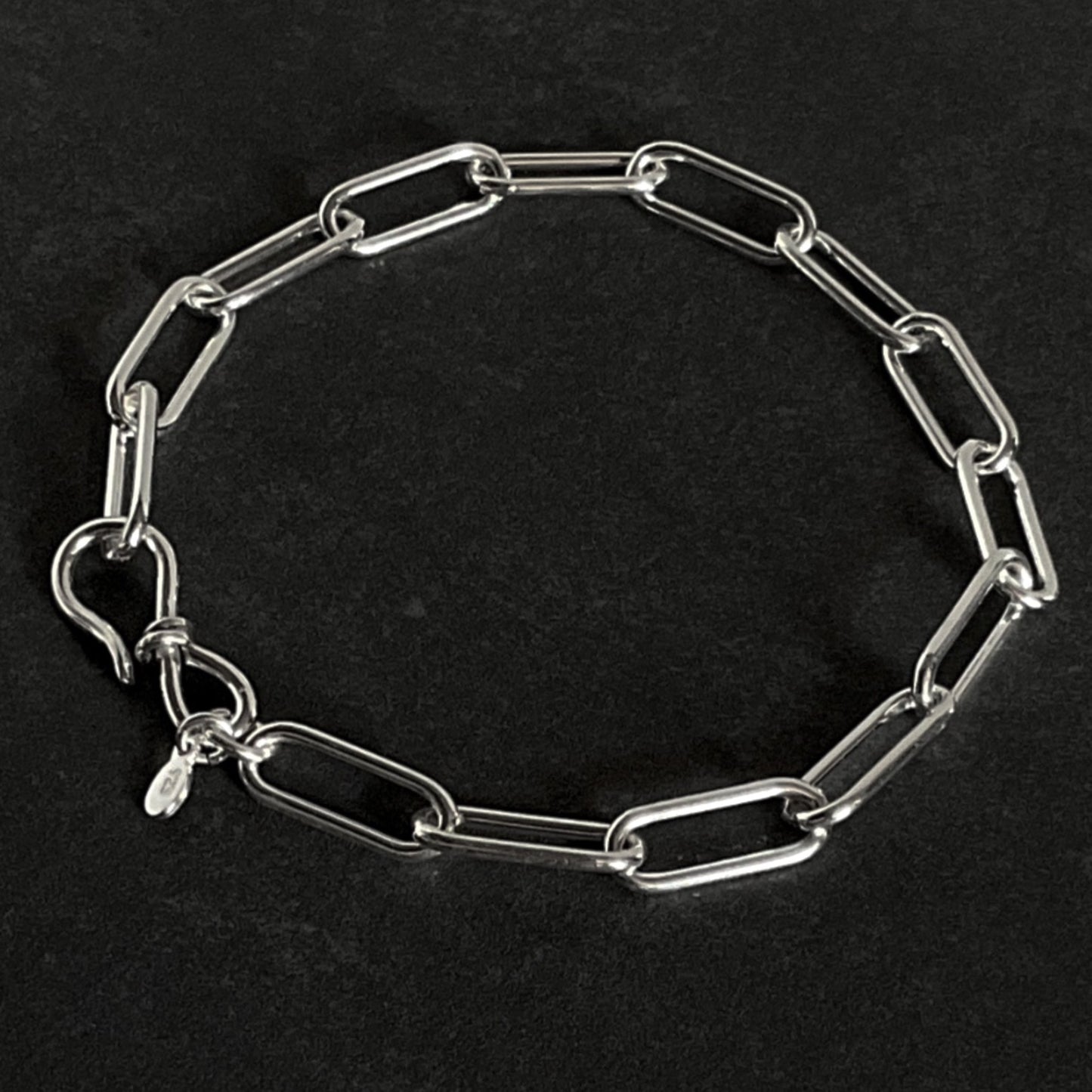 Chunky Paperclip Chain Bracelet in Sterling Silver, 6mm