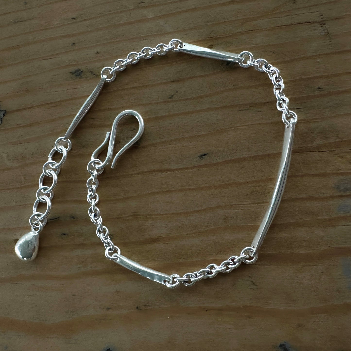 Sterling Silver Bar Link Chain Bracelet