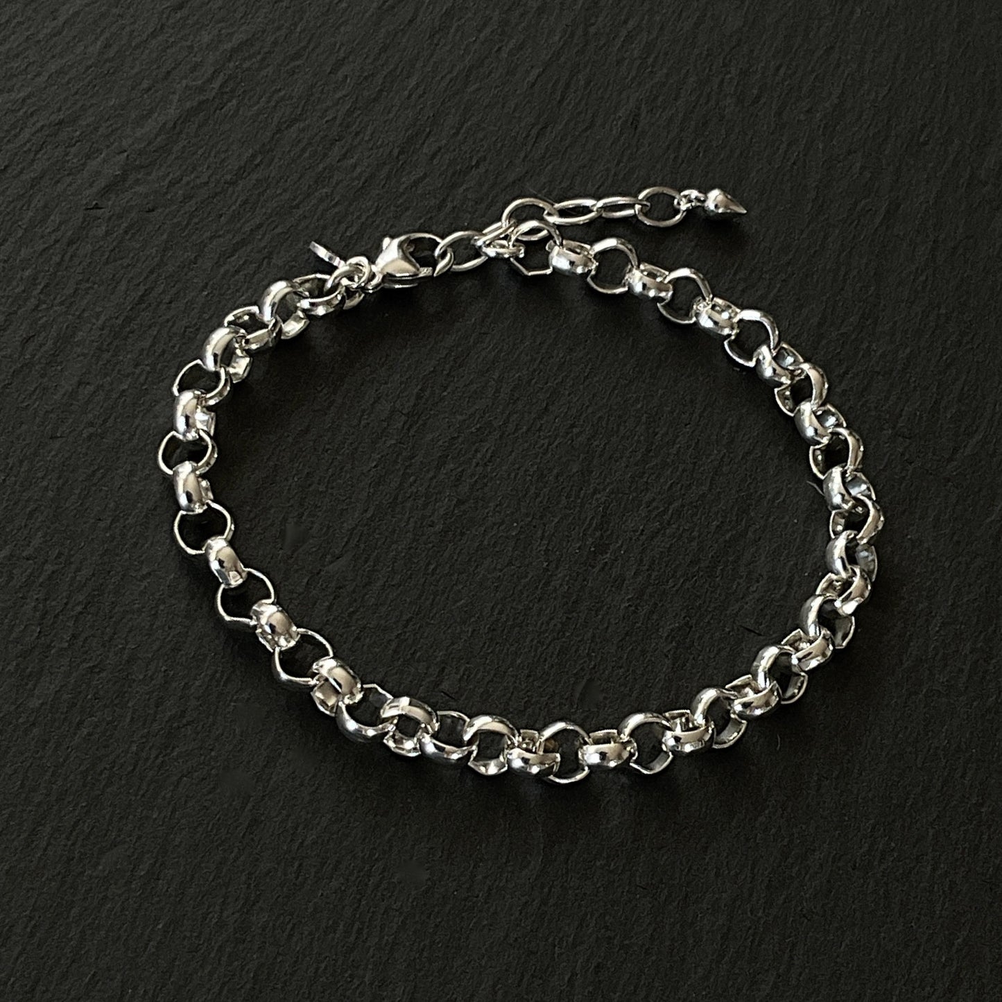 Chunky Rolo Chain Bracelet in Sterling Silver, 6.3mm