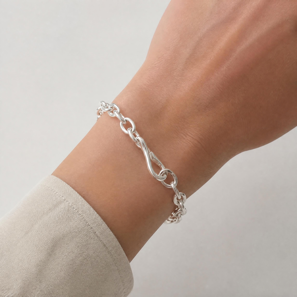 Sterling Silver Cable Chain Bracelet