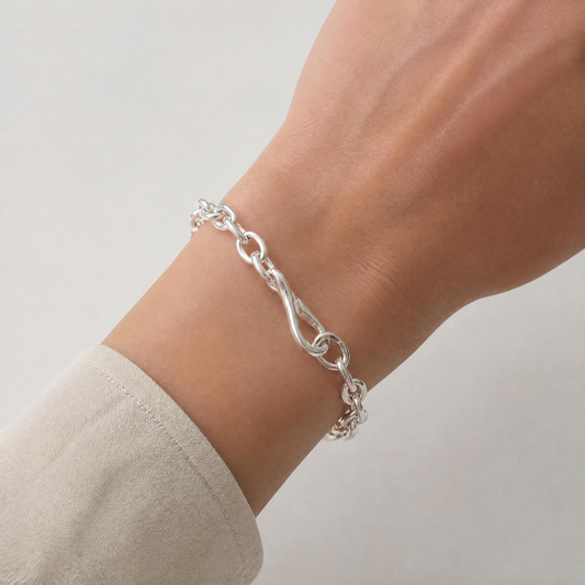Sterling Silver Cable Chain Bracelet