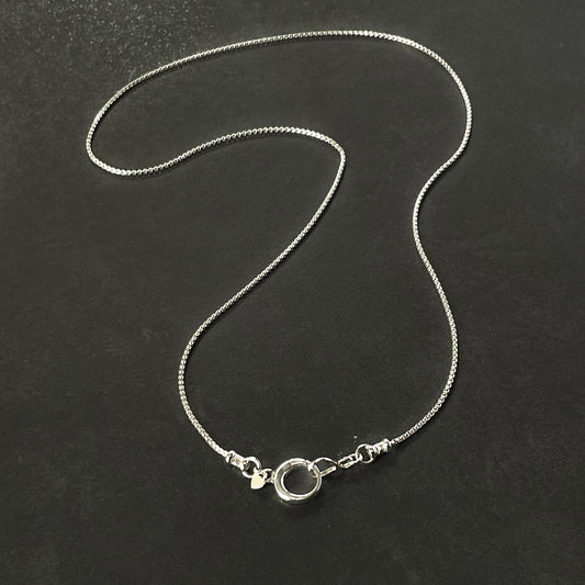 Sterling Silver Box Chain Necklace Pendant Clip Clasp