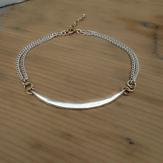 Mixed Metal Sterling Silver  & 14k Gold Filled Chain Bracelet
