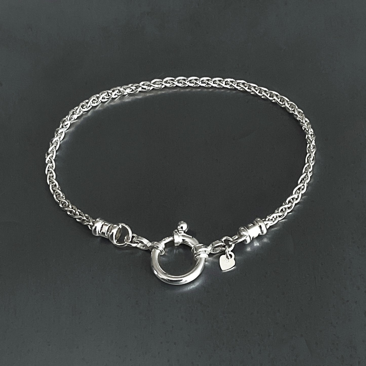 Classic Wheat Chain Bracelet in Sterling Silver, 2.5mm