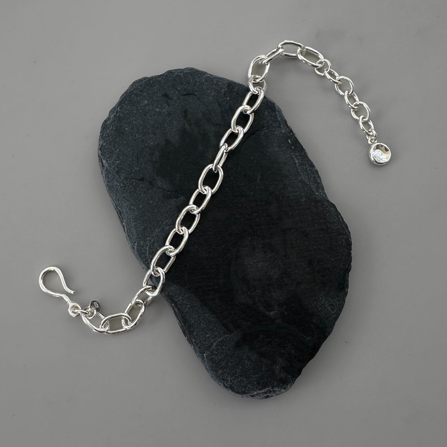Chunky Cable Chain Bracelet in Sterling Silver, 9mm