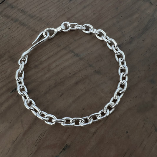 Sterling Silver Cable Chain Bracelet