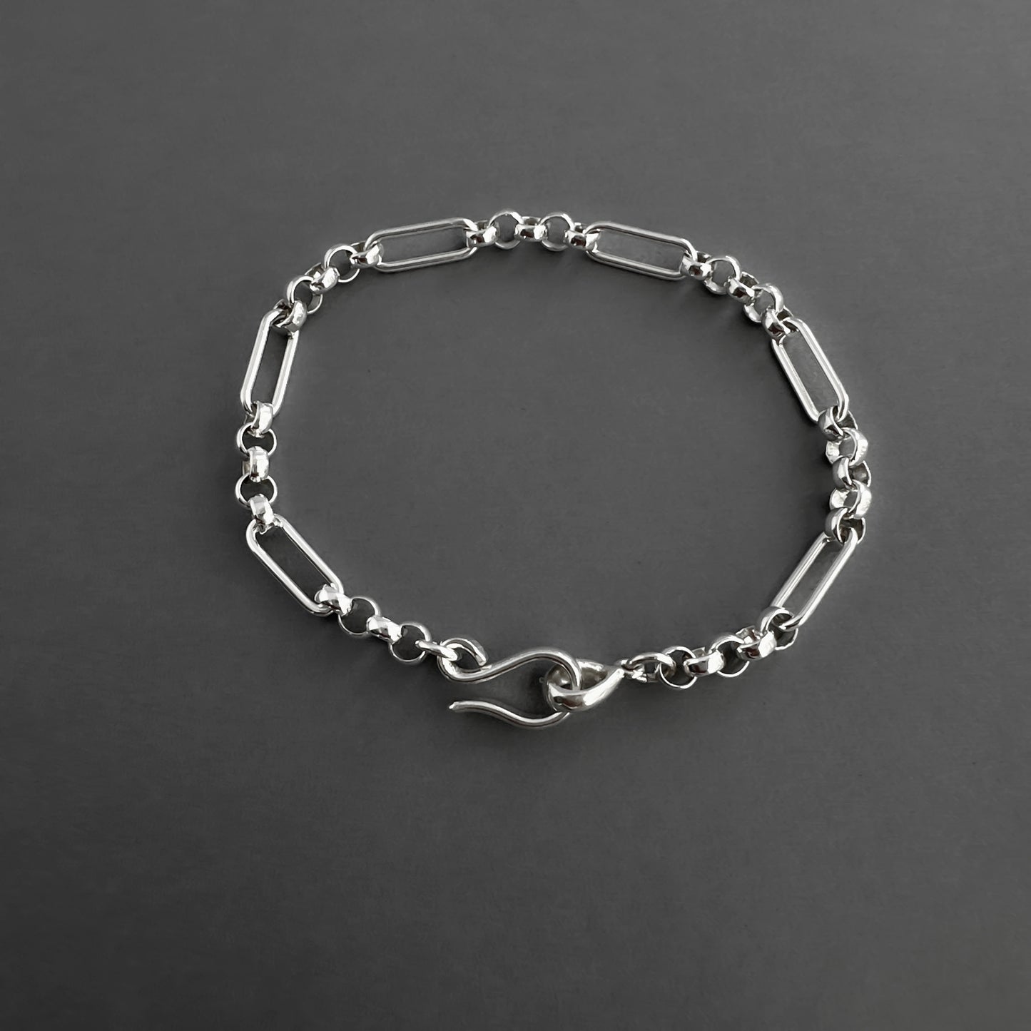 Sterling Silver Mixed Chain Bracelet | Paperclip & Rolo Chain