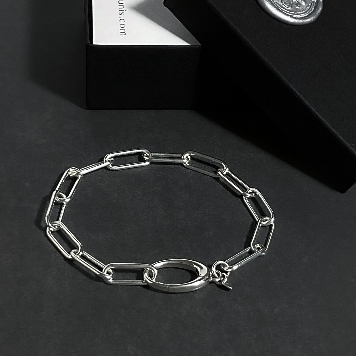 Chunky Paperclip Chain Bracelet in Sterling Silver, 6mm