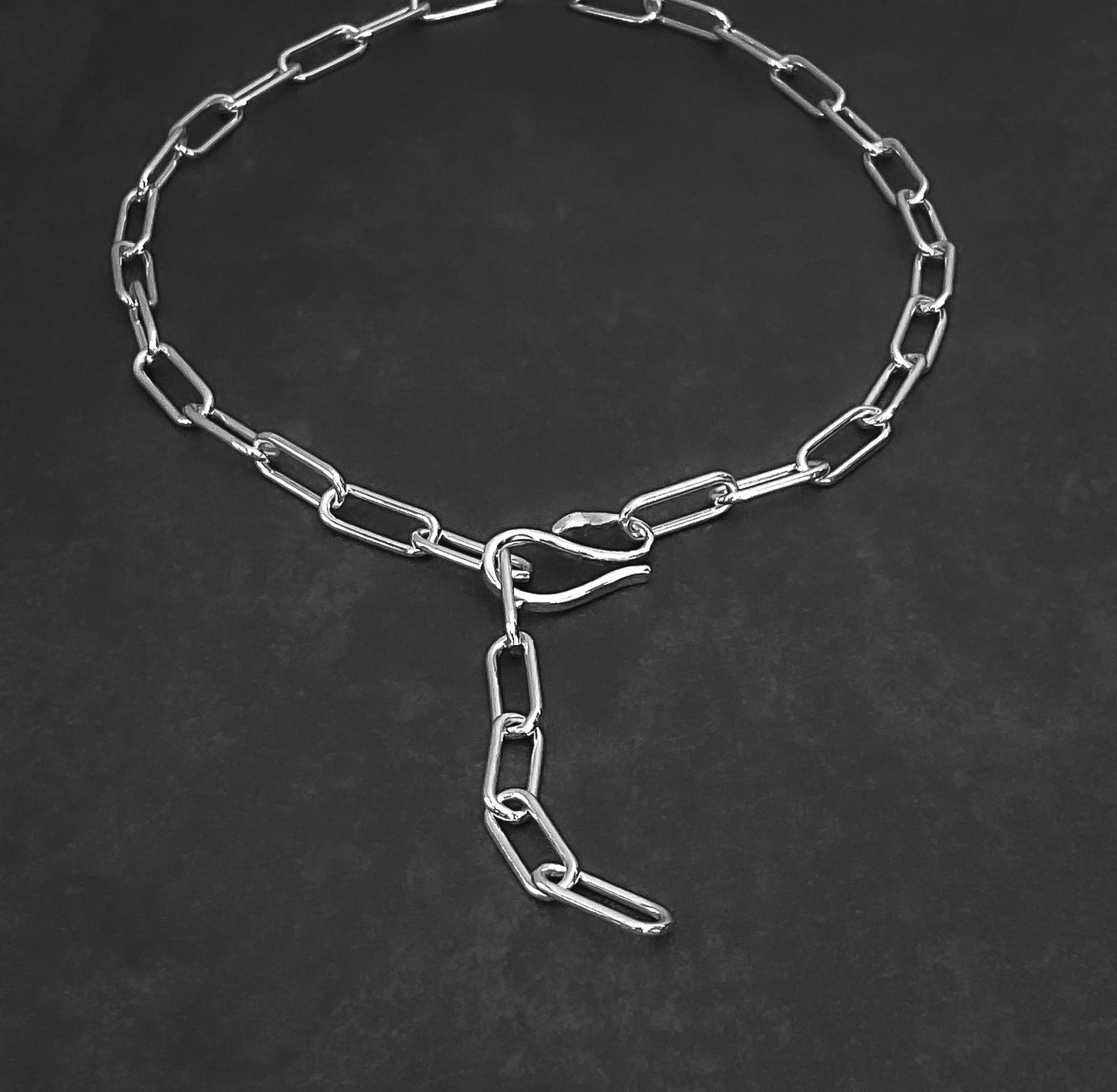 Chunky Paperclip Chain Necklace in Sterling Silver, 6mm