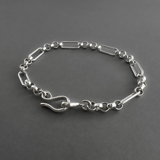 Chunky Chain Bracelet in Sterling Silver, 5mm