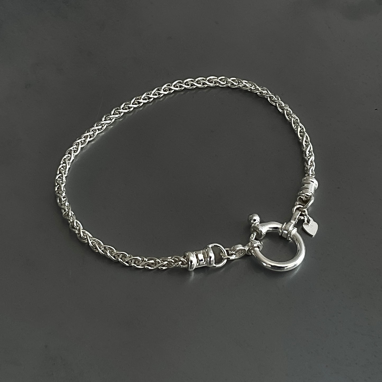 Classic Wheat Chain Bracelet in Sterling Silver, 2.5mm