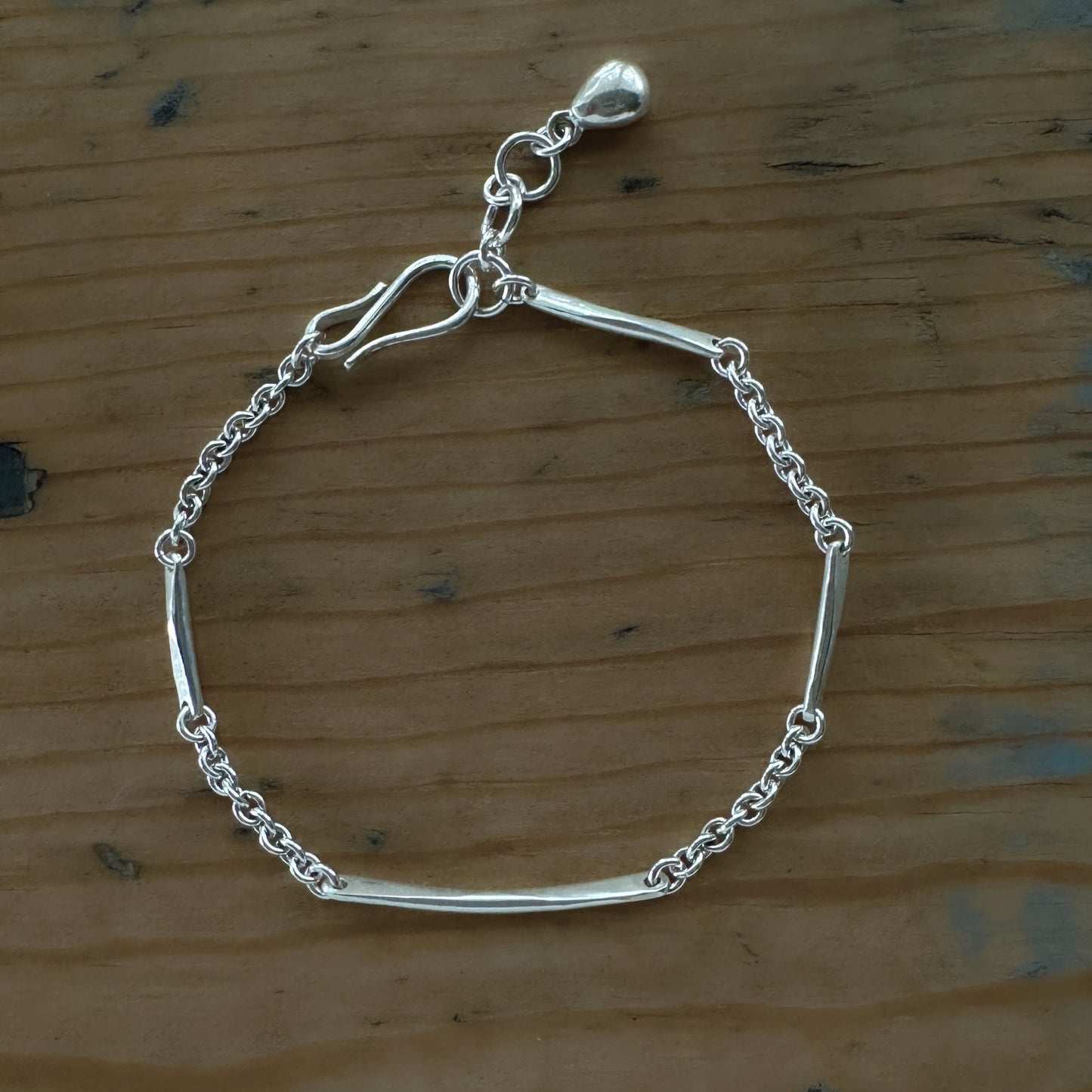 Sterling Silver Bar Link Chain Bracelet