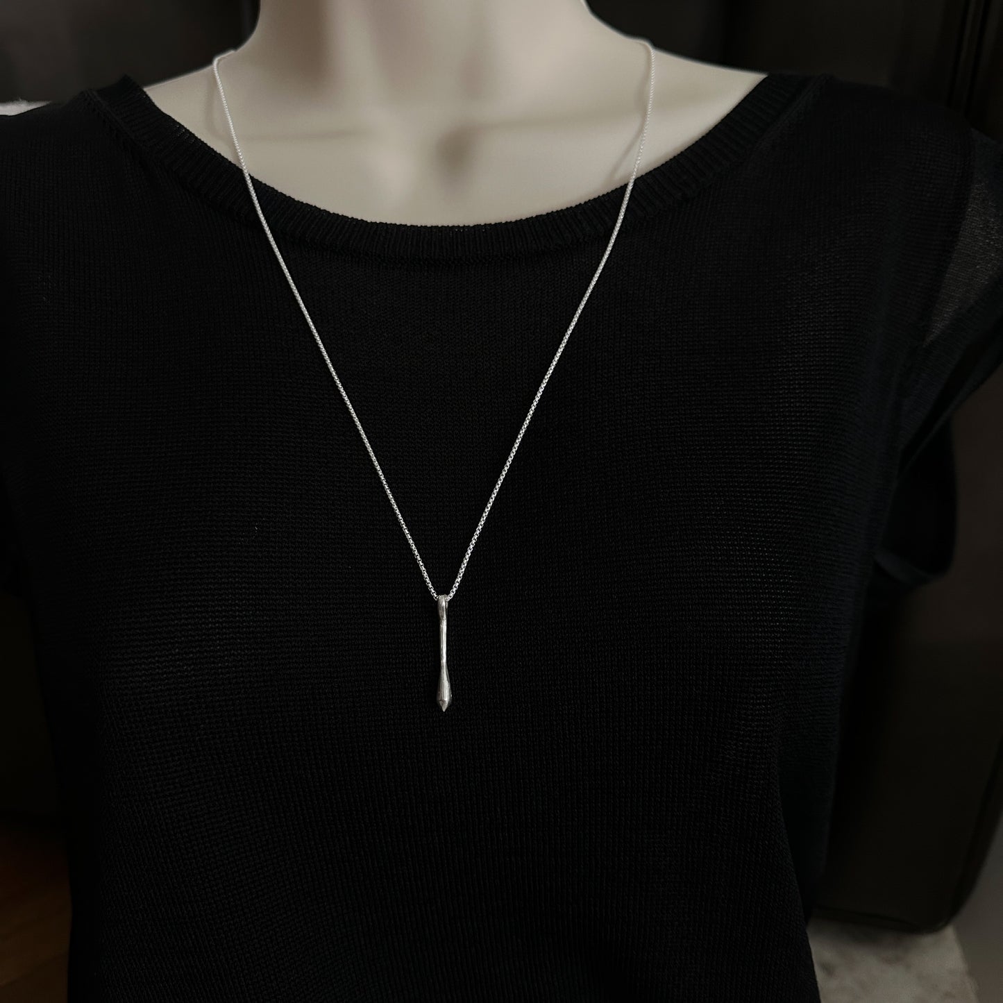 Sterling Silver Pendulum Pendant Necklace
