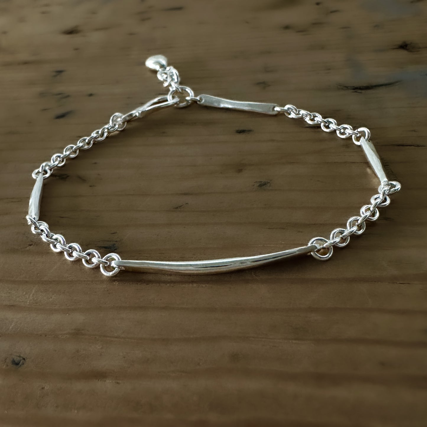 Sterling Silver Bar Link Chain Bracelet