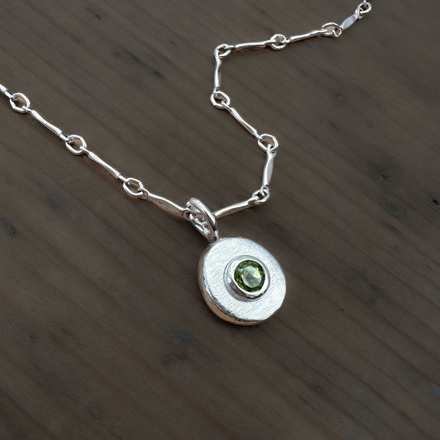 Sterling Silver Peridot Pendant Necklace