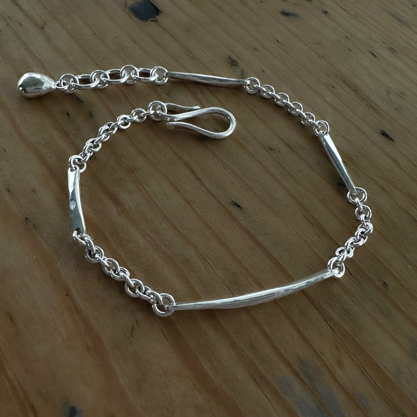 Sterling Silver Bar Link Chain Bracelet