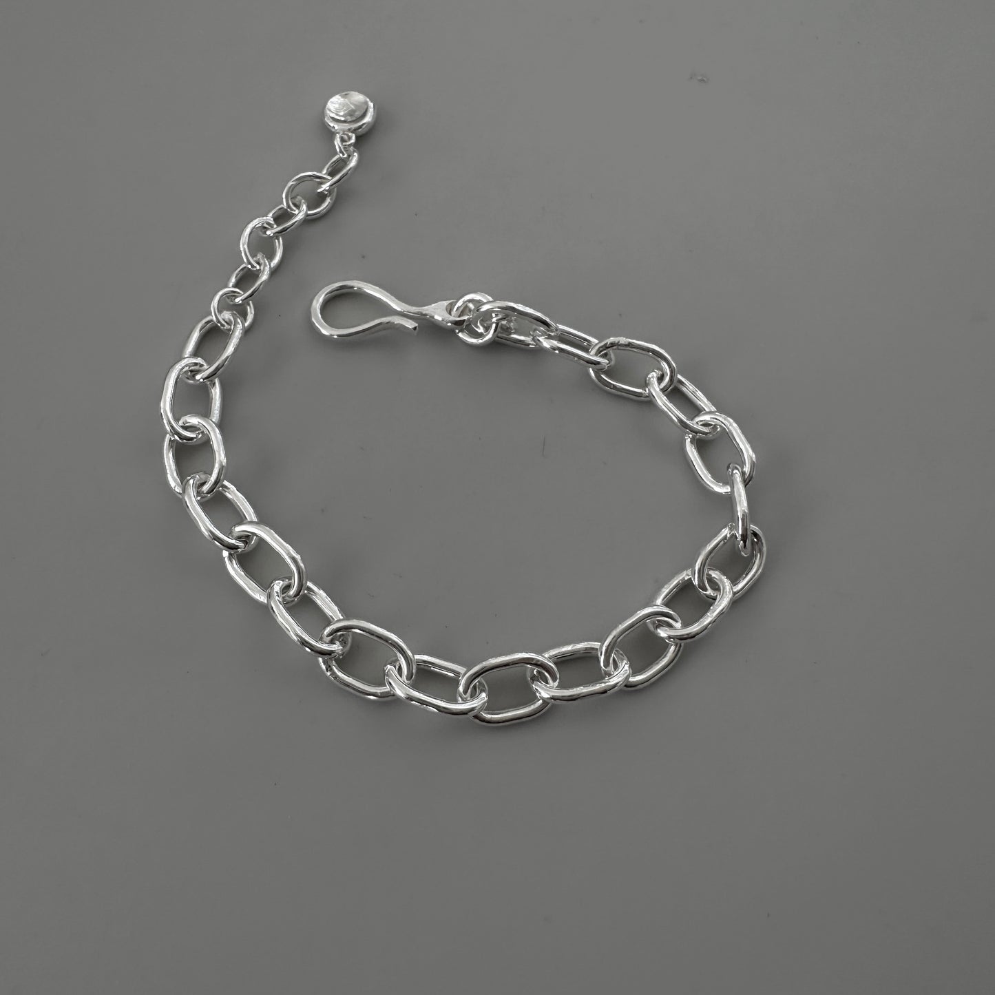 Chunky Cable Chain Bracelet in Sterling Silver, 9mm