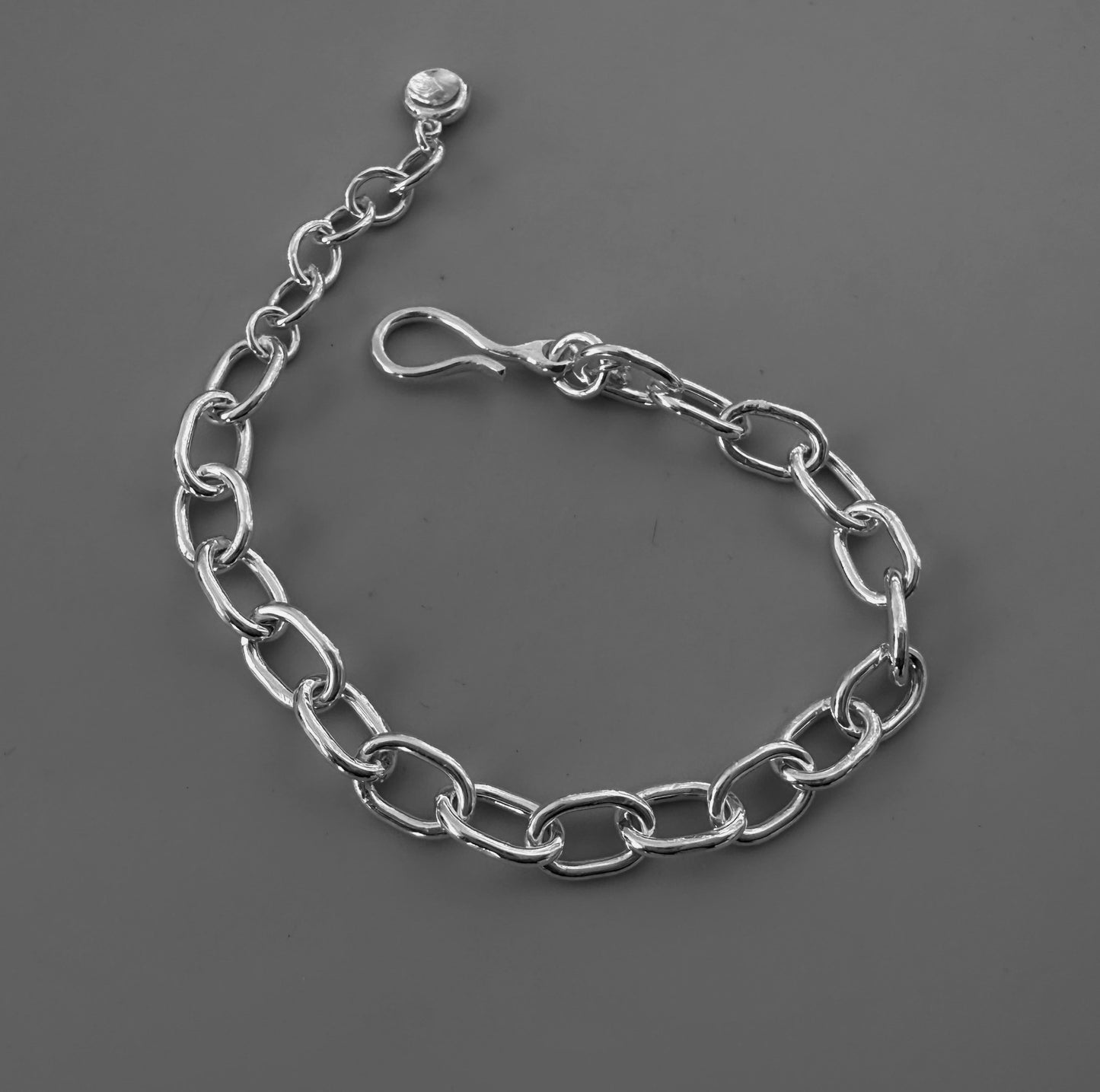 Chunky Cable Chain Bracelet in Sterling Silver, 9mm