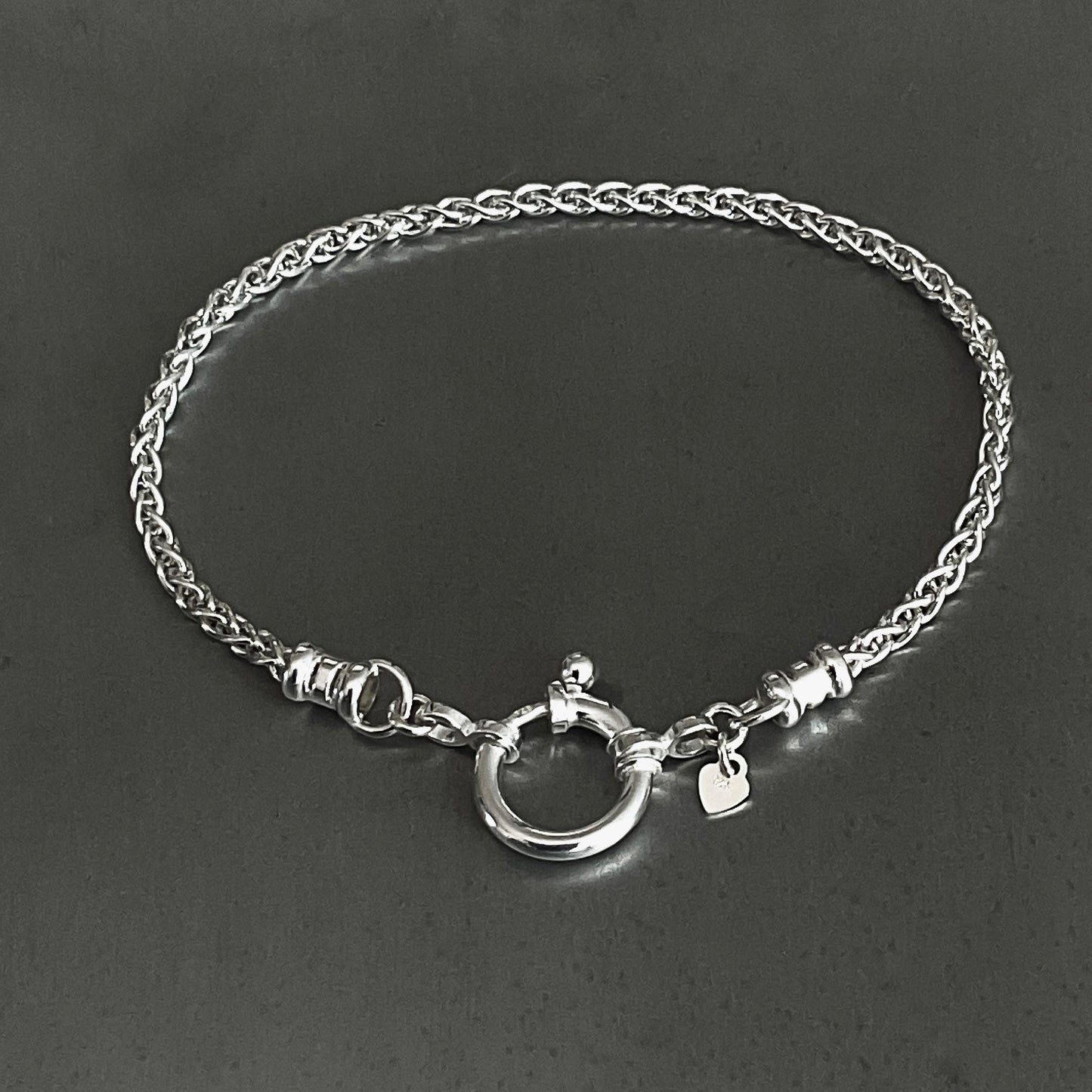 Classic Wheat Chain Bracelet in Sterling Silver, 2.5mm