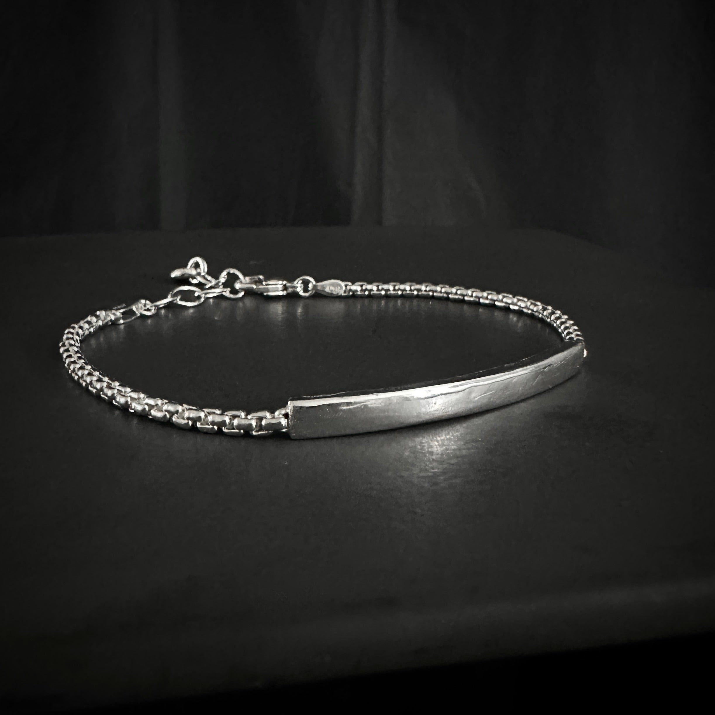 Sterling Silver Bar Bracelet Box Chain, 2.5mm | Lori Nunis Jewelry