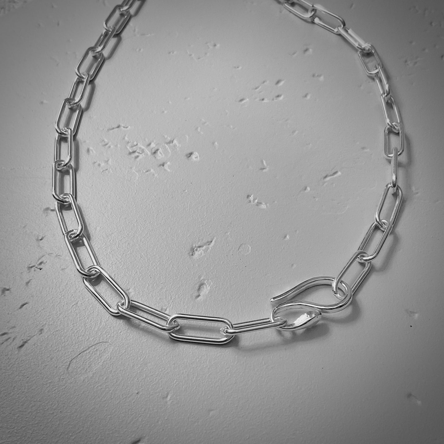 Chunky Paperclip Chain Necklace in Sterling Silver, 6mm