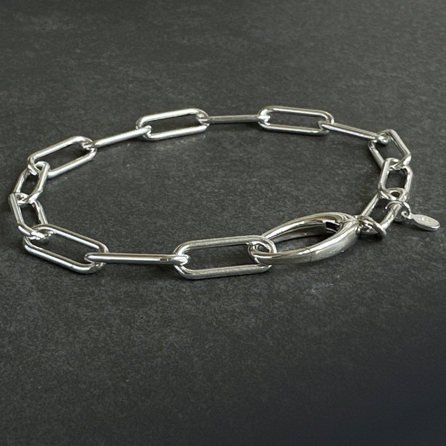 Chunky Paperclip Chain Bracelet in Sterling Silver, 6mm