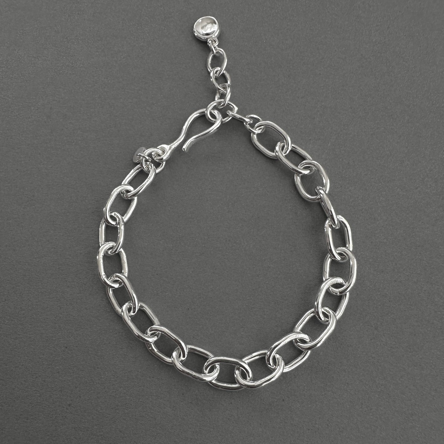 Chunky Cable Chain Bracelet in Sterling Silver, 9mm