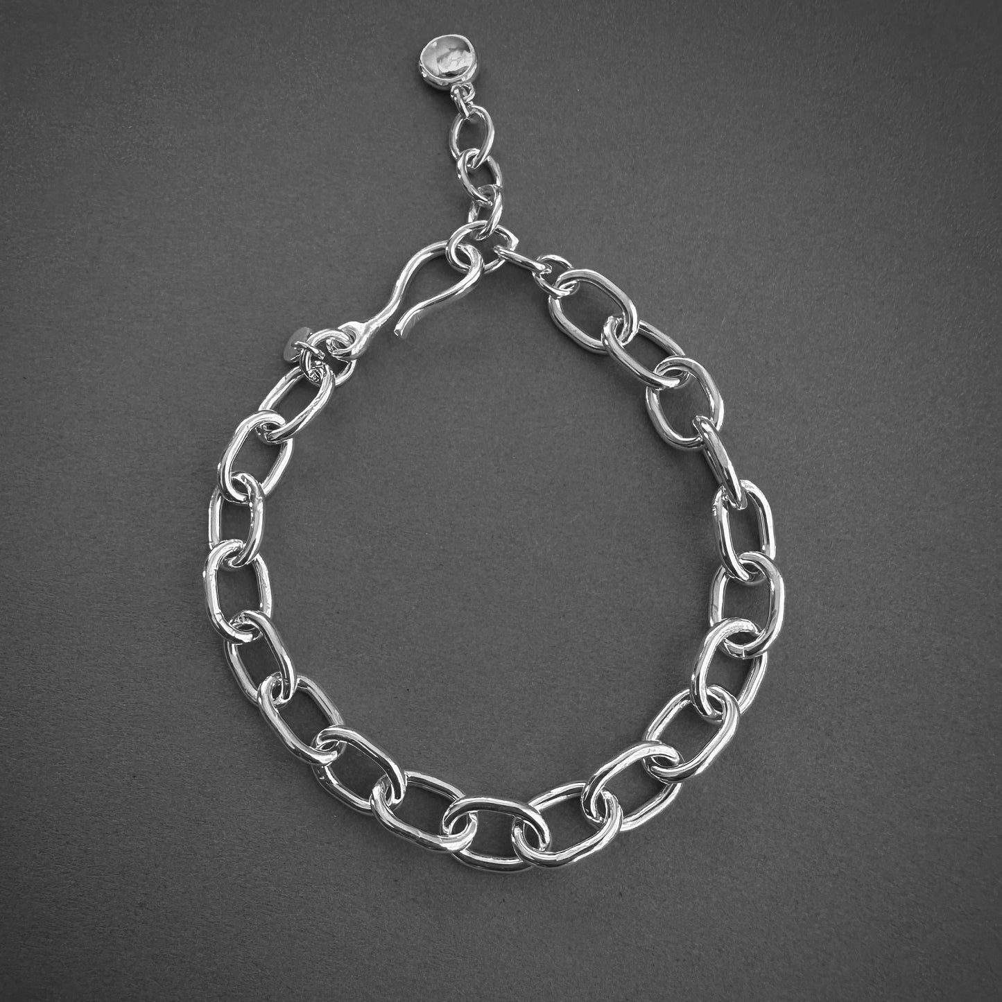 Chunky Cable Chain Bracelet in Sterling Silver, 9mm