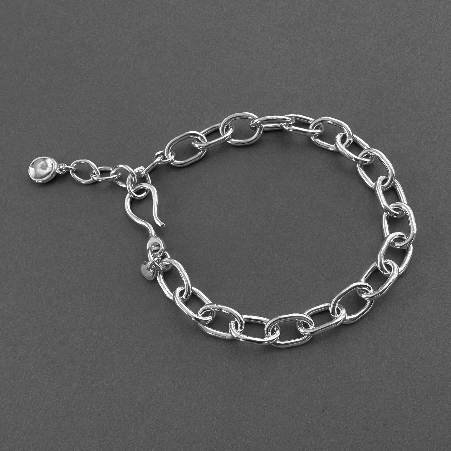 Chunky Cable Chain Bracelet in Sterling Silver, 9mm