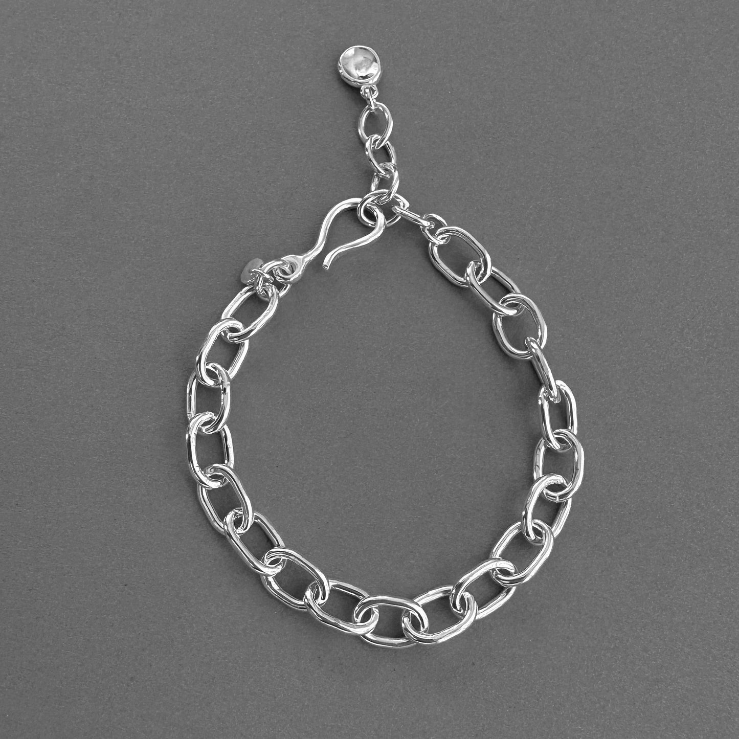 Chunky Cable Chain Bracelet in Sterling Silver, 9mm