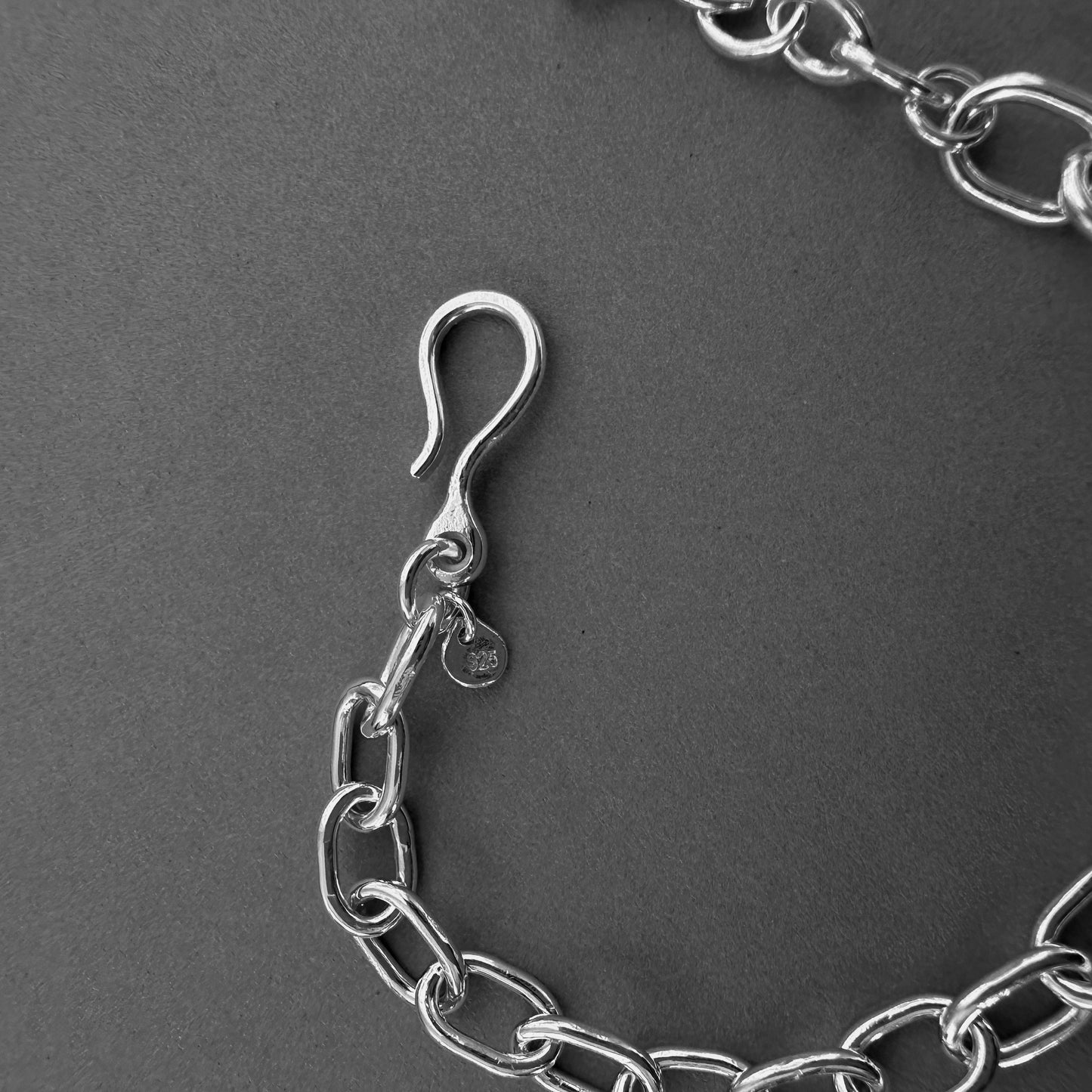 Chunky Cable Chain Bracelet in Sterling Silver, 9mm
