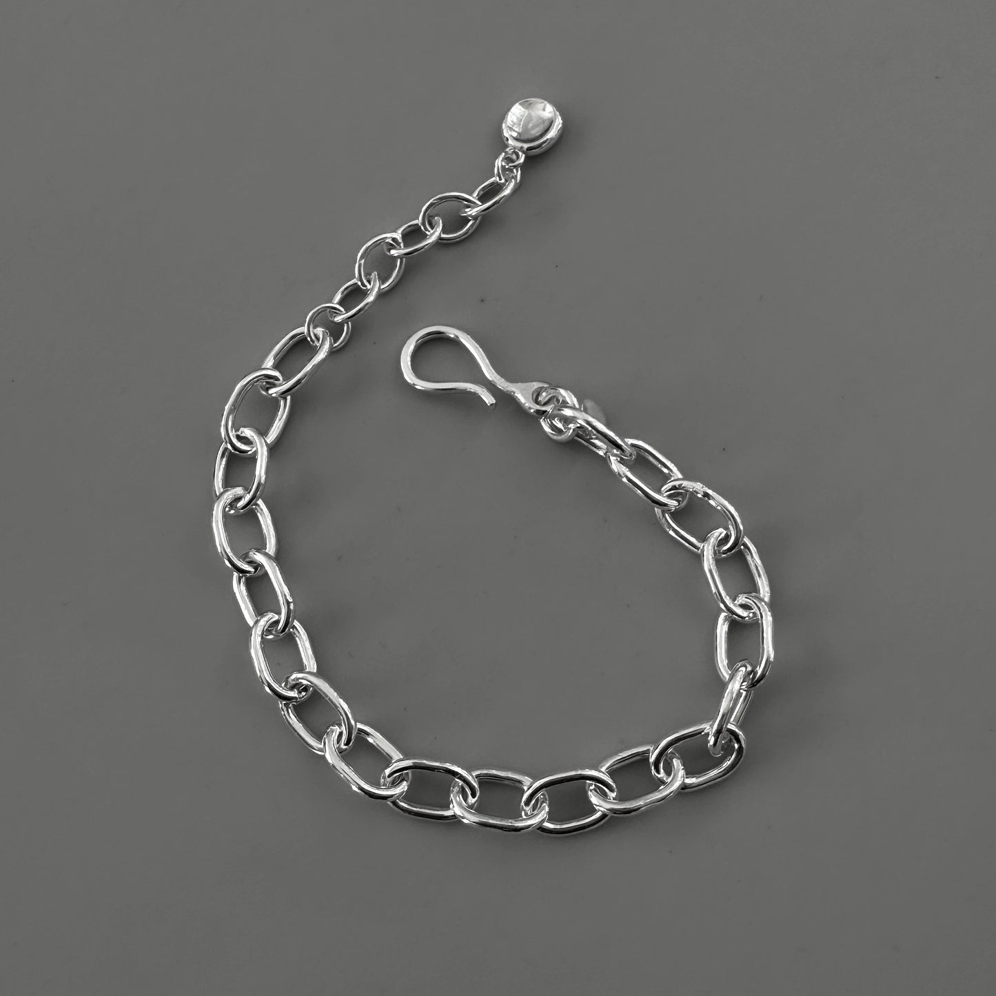 Chunky Cable Chain Bracelet in Sterling Silver, 9mm
