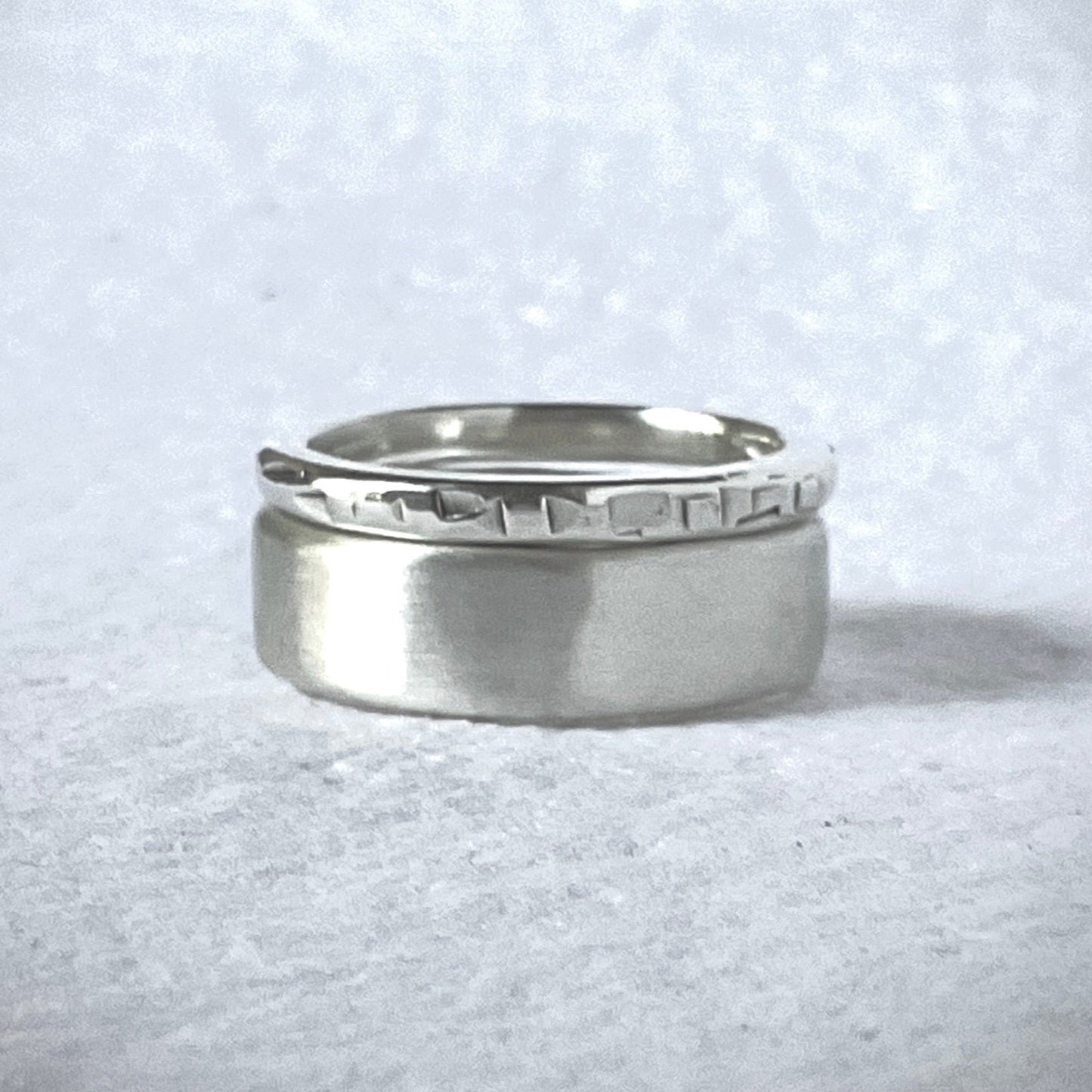 solid sterling silver rings bands satin finish