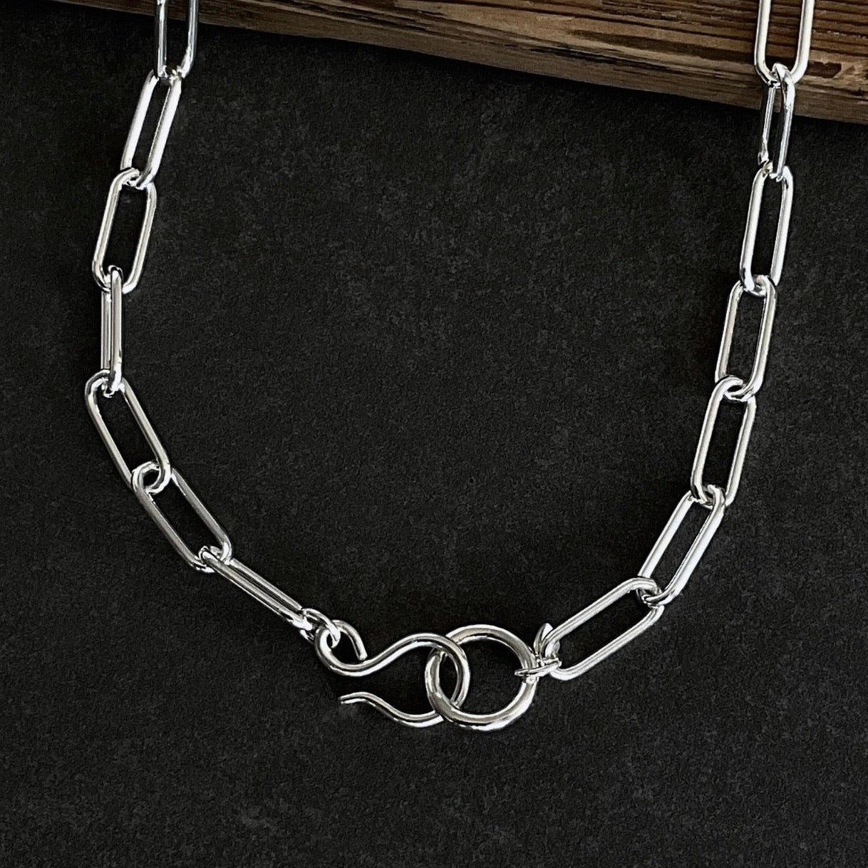 Heavy Paperclip Chain Necklace in Sterling Silver, 6mm