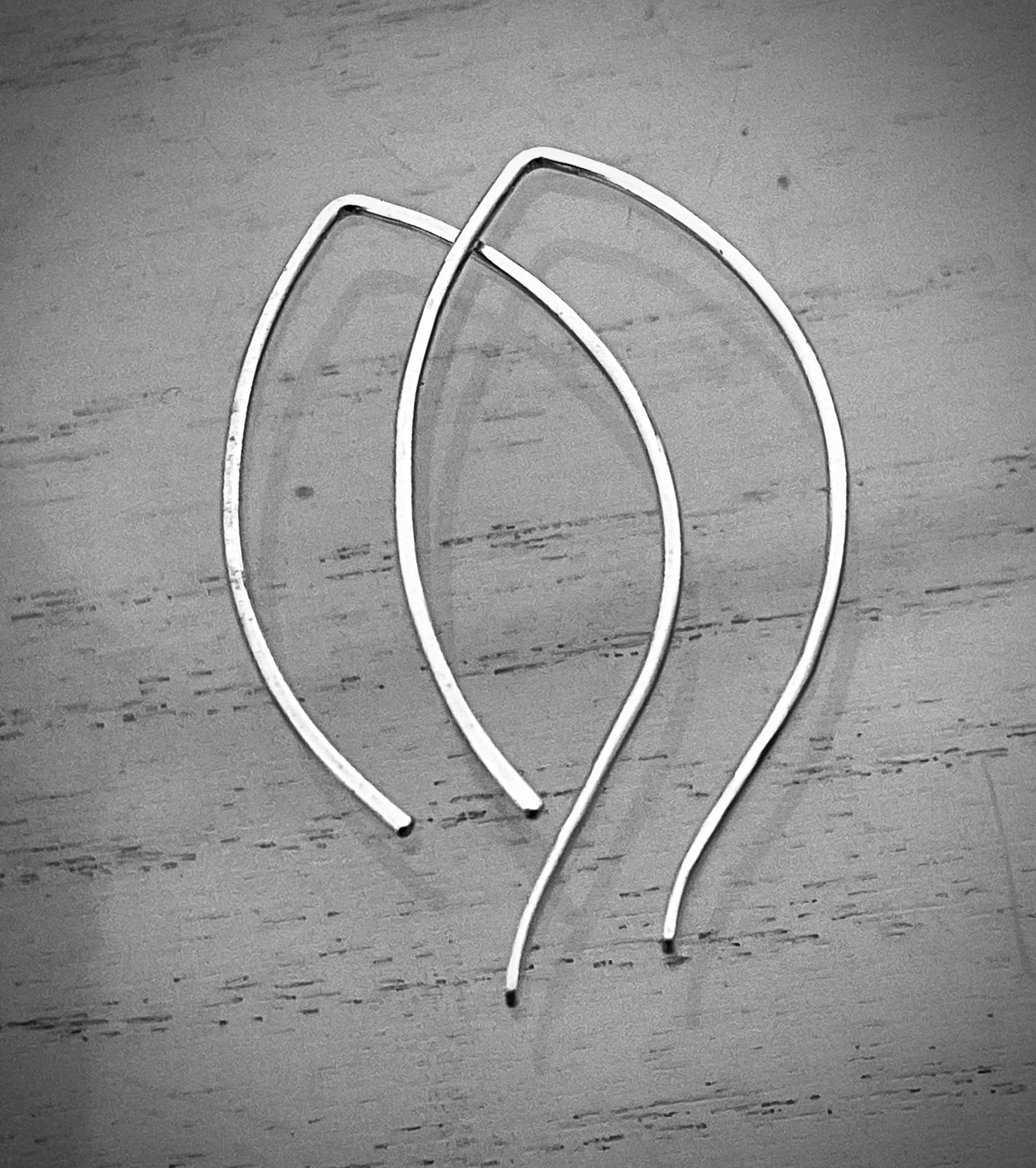 Sterling Silver Arc Hoop Earrings