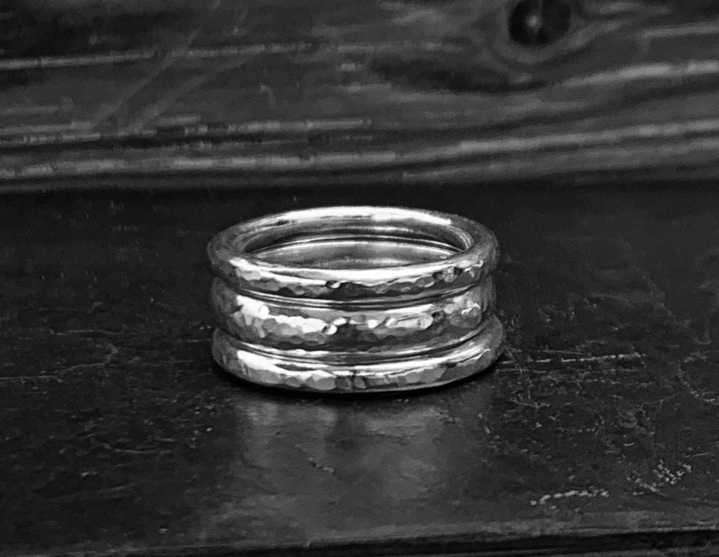 Sterling Silver Ring Band Set