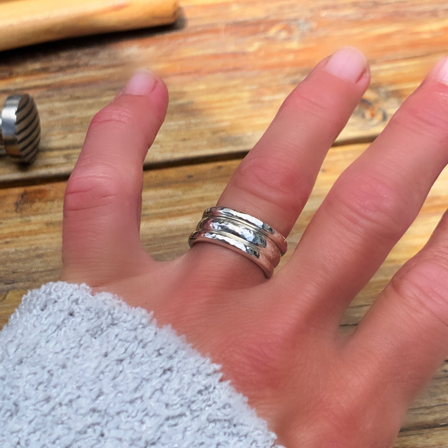 Sterling Silver Ring Band Set