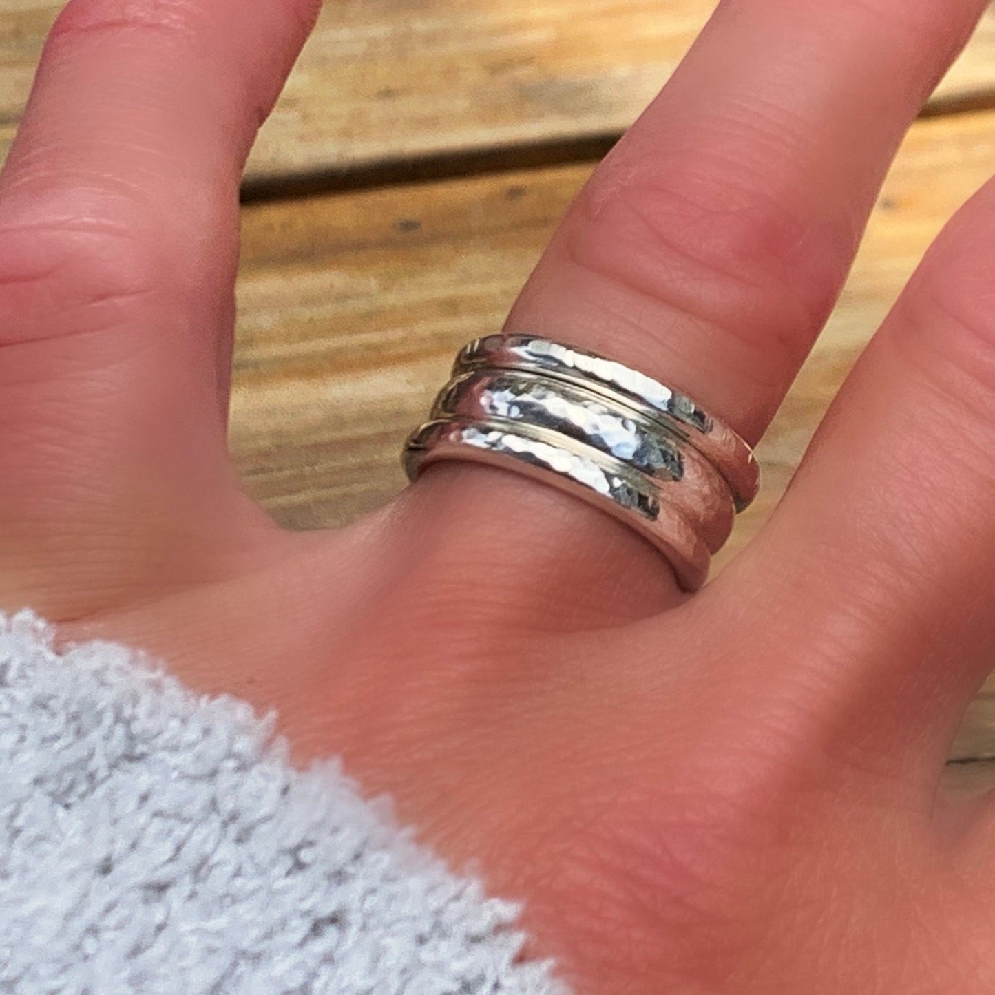 Sterling Silver Ring Band Set